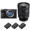 Sony A7C II Negro + FE 24-105mm f/4 G OSS + 3 Sony NP-FZ100|MCZ DIRECT