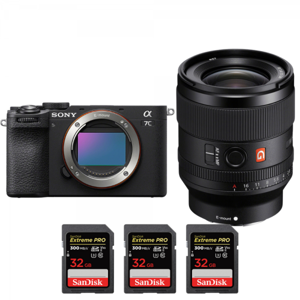 Sony A7C II Negro + FE 35mm f/1.4 GM + 3 SanDisk 32GB Extreme PRO UHS-II SDXC 300 MB/s Sony Sony A7C II 2.770,00 € MCZ DIRECT