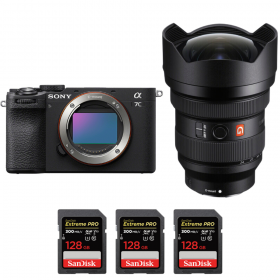 Sony A7C II Noir + FE 12-24mm f/2.8 GM + 3 SanDisk 128GB Extreme PRO UHS-II SDXC 300 MB/s-1