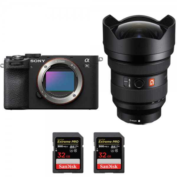 Sony A7C II Negro + FE 12-24mm f/2.8 GM + 2 SanDisk 32GB Extreme PRO UHS-II SDXC 300 MB/s|MCZ DIRECT