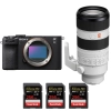 Sony A7C II Noir + FE 70-200mm f/2.8 GM OSS II + 3 SanDisk 256GB Extreme PRO UHS-II SDXC 300 MB/s - Appareil Photo Hybride|MCZ DIRECT