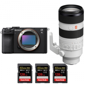 Sony A7C II Black + FE 70-200mm f/2.8 GM OSS II + 3 SanDisk 128GB Extreme PRO UHS-II SDXC 300 MB/s-1