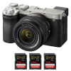 Sony A7C II Silver + FE 28-60mm f/4-5.6 + 3 SanDisk 256GB Extreme PRO UHS-II SDXC 300 MB/s - Appareil Photo Hybride|MCZ DIRECT