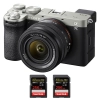 Sony A7C II Silver + FE 28-60mm f/4-5.6 + 2 SanDisk 256GB Extreme PRO UHS-II SDXC 300 MB/s - Appareil Photo Hybride|MCZ DIRECT
