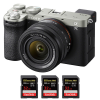 Sony A7C II Silver + FE 28-60mm f/4-5.6 + 3 SanDisk 32GB Extreme PRO UHS-II SDXC 300 MB/s - Appareil Photo Hybride|MCZ DIRECT