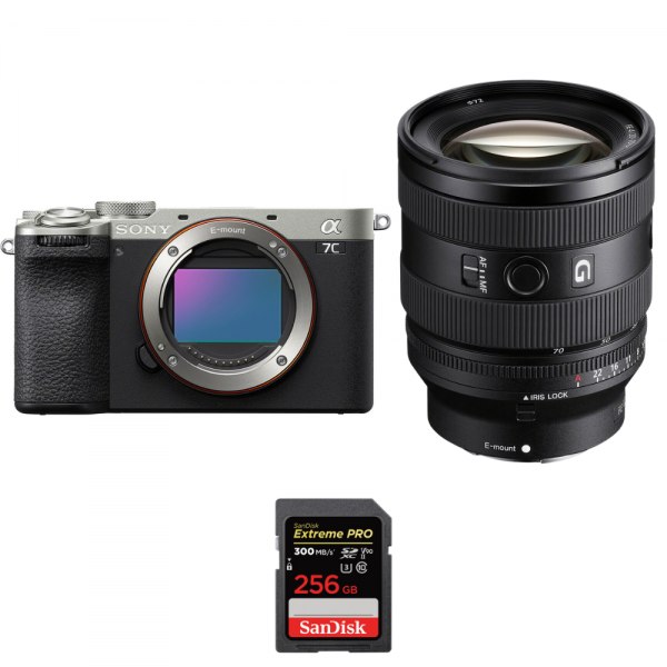 Sony A7C II Silver + FE 20-70mm f/4 G + 1 SanDisk 256GB Extreme PRO UHS-II SDXC 300 MB/s - Appareil Photo Hybride|MCZ DIRECT