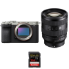 Sony A7C II Silver + FE 20-70mm f/4 G + 1 SanDisk 256GB Extreme PRO UHS-II SDXC 300 MB/s - Appareil Photo Hybride|MCZ DIRECT