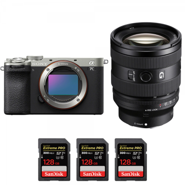Sony A7C II Silver + FE 20-70mm f/4 G + 3 SanDisk 128GB Extreme PRO UHS-II SDXC 300 MB/s-1