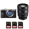 Sony A7C II Silver + FE 20-70mm f/4 G + 3 SanDisk 128GB Extreme PRO UHS-II SDXC 300 MB/s|MCZ DIRECT