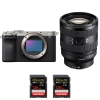 Sony A7C II Silver + FE 20-70mm f/4 G + 2 SanDisk 128GB Extreme PRO UHS-II SDXC 300 MB/s|MCZ DIRECT