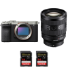 Sony A7C II Silver + FE 20-70mm f/4 G + 2 SanDisk 64GB Extreme PRO UHS-II SDXC 300 MB/s|MCZ DIRECT