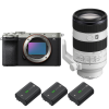 Sony A7C II Silver + FE 70-200mm f/4 Macro G OSS II + 3 Sony NP-FZ100 - Appareil Photo Hybride|MCZ DIRECT