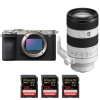 Sony A7C II Silver + FE 70-200mm f/4 Macro G OSS II + 3 SanDisk 128GB Extreme PRO UHS-II SDXC 300 MB/s|MCZ DIRECT
