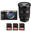 Sony A7C II Silver + FE 24-70mm f/2.8 GM II + 3 SanDisk 256GB Extreme PRO UHS-II SDXC 300 MB/s - Appareil Photo Hybride|MCZ DIRECT