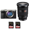 Sony A7C II Silver + FE 24-70mm f/2.8 GM II + 2 SanDisk 32GB Extreme PRO UHS-II SDXC 300 MB/s - Appareil Photo Hybride|MCZ DIRECT