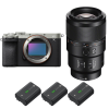 Sony A7C II Silver + FE 90mm f/2.8 Macro G OSS + 3 Sony NP-FZ100|MCZ DIRECT