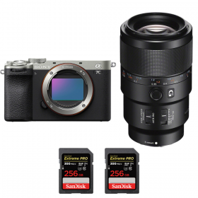 Sony A7C II Silver + FE 90mm f/2.8 Macro G OSS + 2 SanDisk 256GB Extreme PRO UHS-II SDXC 300 MB/s-1