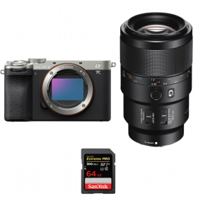 Sony A7C II Silver + FE 90mm f/2.8 Macro G OSS + 1 SanDisk 64GB Extreme PRO UHS-II SDXC 300 MB/s-1