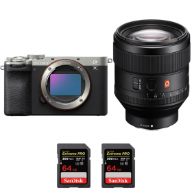 Sony A7C II Silver + FE 85mm f/1.4 GM + 2 SanDisk 64GB Extreme PRO UHS-II SDXC 300 MB/s-1