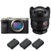 Sony A7C II Silver + FE 14mm f/1.8 GM + 3 Sony NP-FZ100|MCZ DIRECT