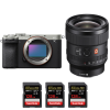 Sony A7C II Silver + FE 24mm f/1.4 GM + 3 SanDisk 128GB Extreme PRO UHS-II SDXC 300 MB/s|MCZ DIRECT