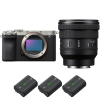 Sony A7C II Silver + FE PZ 16-35mm f/4 G + 3 Sony NP-FZ100 - Appareil Photo Hybride|MCZ DIRECT
