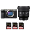 Sony A7C II Silver + FE PZ 16-35mm f/4 G + 3 SanDisk 128GB Extreme PRO UHS-II SDXC 300 MB/s - Appareil Photo Hybride|MCZ DIRECT