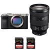 Sony A7C II Silver + FE 24-105mm f/4 G OSS + 2 SanDisk 256GB Extreme PRO UHS-II SDXC 300 MB/s - Appareil Photo Hybride|MCZ DIRECT
