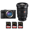 Sony A7CR Black + FE 16-35mm f/2.8 GM + 3 SanDisk 64GB Extreme PRO UHS-II SDXC 300 MB/s|MCZ DIRECT