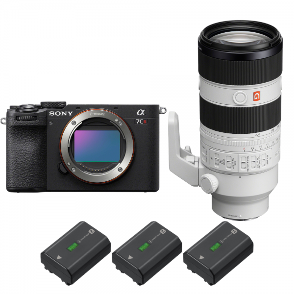Sony A7CR Noir + FE 70-200mm f/2.8 GM OSS II + 3 Sony NP-FZ100 - Appareil Photo Hybride|MCZ DIRECT