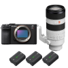 Sony A7CR Black + FE 70-200mm f/2.8 GM OSS II + 3 Sony NP-FZ100|MCZ DIRECT