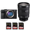 Sony A7CR Noir + FE 24-105mm f/4 G OSS + 3 SanDisk 64GB Extreme PRO UHS-II SDXC 300 MB/s - Appareil Photo Hybride|MCZ DIRECT