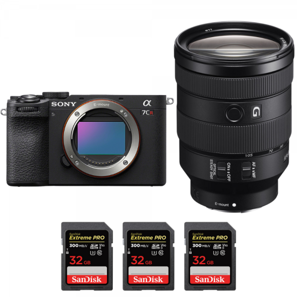 Sony A7CR Negro + FE 24-105mm f/4 G OSS + 3 SanDisk 32GB Extreme PRO UHS-II SDXC 300 MB/s Sony Sony A7CR 3.799,00 € MCZ DIRECT