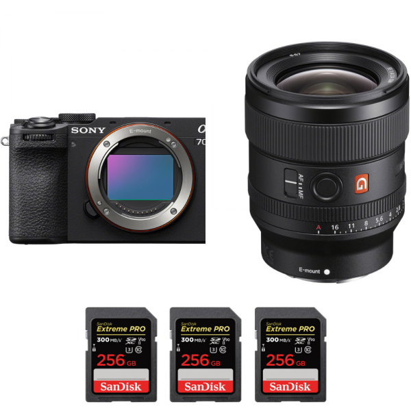 Sony A7CR Black + FE 24mm f/1.4 GM + 3 SanDisk 256GB Extreme PRO UHS-II SDXC 300 MB/s-1