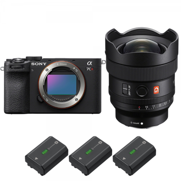 Sony A7CR Noir + FE 14mm f/1.8 GM + 3 Sony NP-FZ100-1