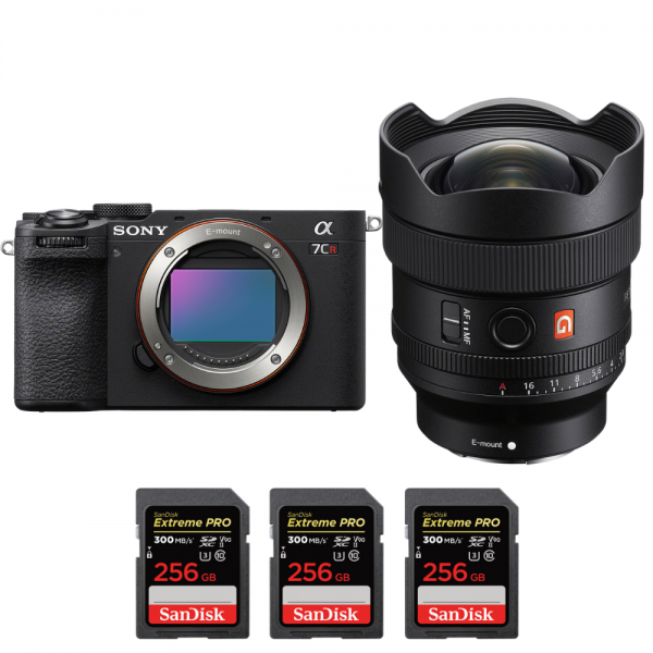 Sony A7CR Noir + FE 14mm f/1.8 GM + 3 SanDisk 256GB Extreme PRO UHS-II SDXC 300 MB/s - Appareil Photo Hybride|MCZ DIRECT