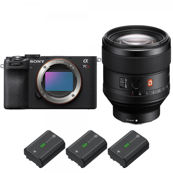 Sony A7CR Black + FE 85mm f/1.4 GM + 3 Sony NP-FZ100-1