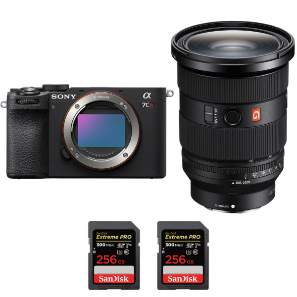 Sony A7CR Negro + FE 24-70mm f/2.8 GM II + 2 SanDisk 256GB Extreme PRO UHS-II SDXC 300 MB/s|MCZ DIRECT