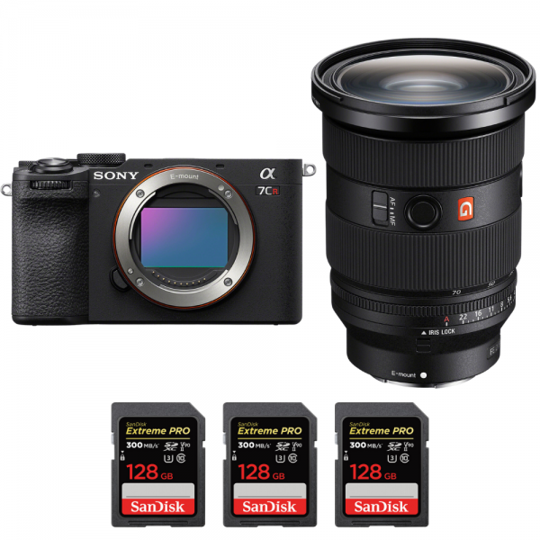 Sony A7CR Black + FE 24-70mm f/2.8 GM II + 3 SanDisk 128GB Extreme PRO UHS-II SDXC 300 MB/s-1