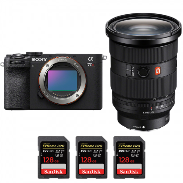 Sony A7CR Negro + FE 24-70mm f/2.8 GM II + 3 SanDisk 128GB Extreme PRO UHS-II SDXC 300 MB/s|MCZ DIRECT
