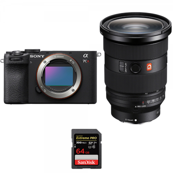 Sony A7CR Black + FE 24-70mm f/2.8 GM II + 1 SanDisk 64GB Extreme PRO UHS-II SDXC 300 MB/s-1