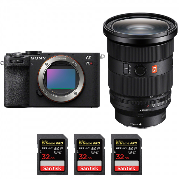 Sony A7CR Black + FE 24-70mm f/2.8 GM II + 3 SanDisk 32GB Extreme PRO UHS-II SDXC 300 MB/s-1