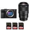 Sony A7CR Black + FE 90mm f/2.8 Macro G OSS + 3 SanDisk 256GB Extreme PRO UHS-II SDXC 300 MB/s|MCZ DIRECT
