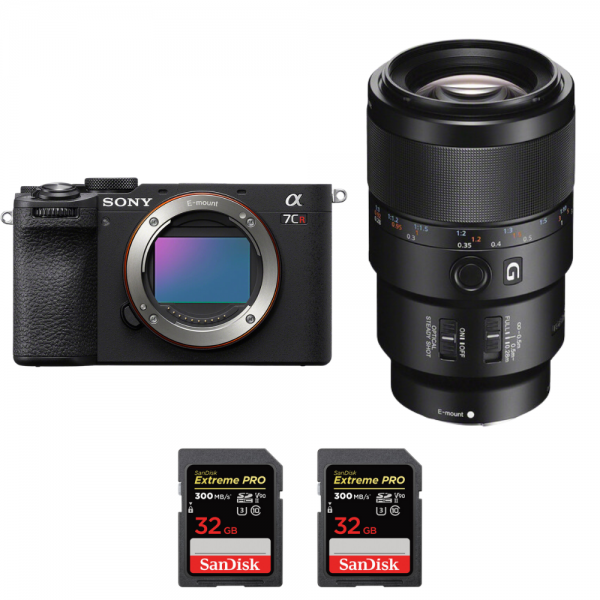 Sony A7CR Noir + FE 90mm f/2.8 Macro G OSS + 2 SanDisk 32GB Extreme PRO UHS-II SDXC 300 MB/s - Appareil Photo Hybride|MCZ DIRECT