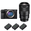 Sony A7CR Noir + FE 90mm f/2.8 Macro G OSS + 3 Sony NP-FZ100 - Appareil Photo Hybride|MCZ DIRECT