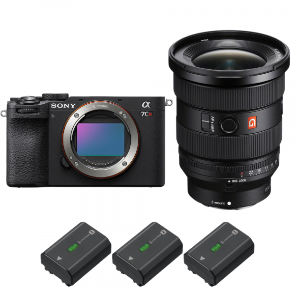 Sony A7CR Noir + FE 16-35mm f/2.8 GM II + 3 Sony NP-FZ100-1