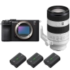 Sony A7CR Black + FE 70-200mm f/4 Macro G OSS II + 3 Sony NP-FZ100|MCZ DIRECT