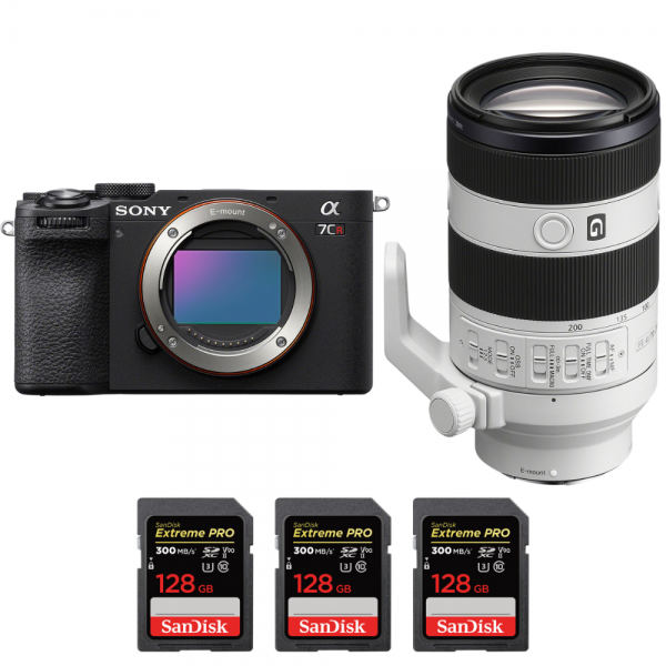 Sony A7CR Negro + FE 70-200mm f/4 Macro G OSS II + 3 SanDisk 128GB Extreme PRO UHS-II SDXC 300 MB/s|MCZ DIRECT