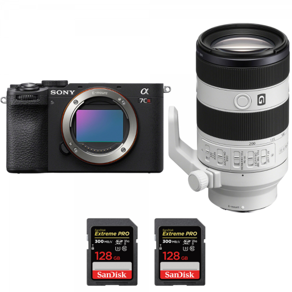 Sony A7CR Negro + FE 70-200mm f/4 Macro G OSS II + 2 SanDisk 128GB Extreme PRO UHS-II SDXC 300 MB/s|MCZ DIRECT