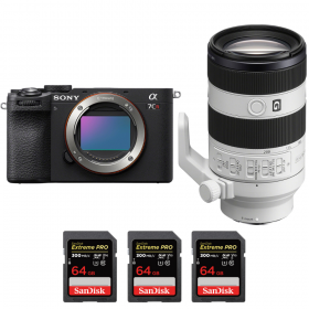 Sony A7CR Black + FE 70-200mm f/4 Macro G OSS II + 3 SanDisk 64GB Extreme PRO UHS-II SDXC 300 MB/s-1